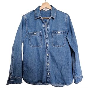 Alex Mill Blue Denim 100% Cotton Shirt Jacket Size Small Women's